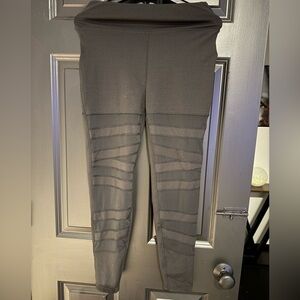 POP Fit Black Leggings with Mesh Stripes